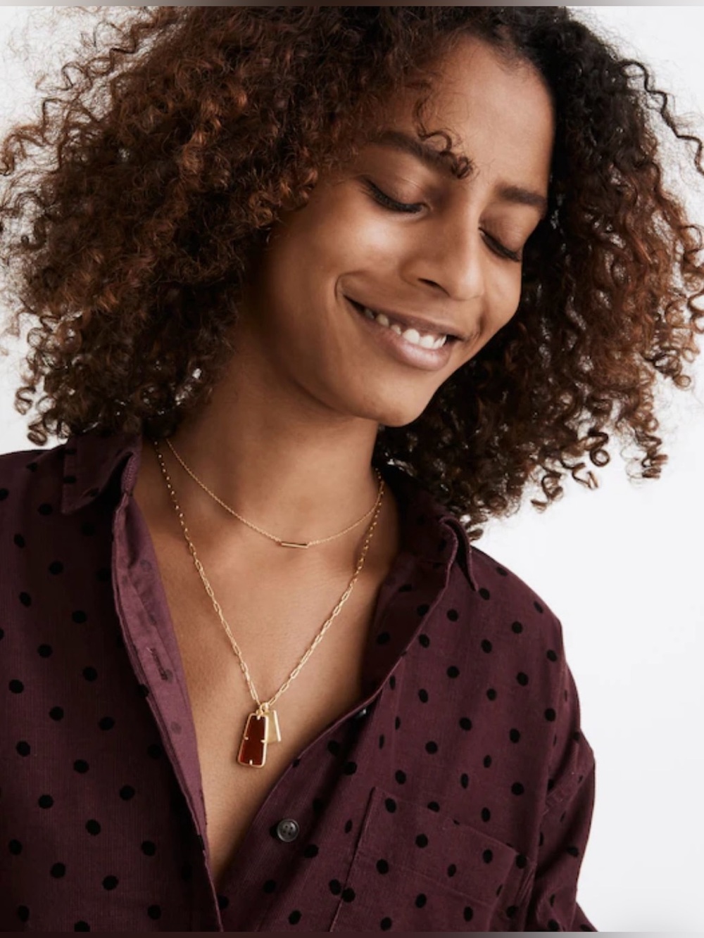 Madewell Stone Collection Carnelian Pendant Necklace - Picture 2 of 9